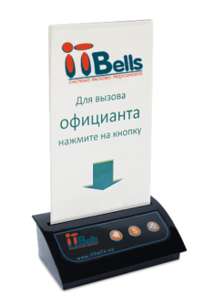 ITBELLS 306 - КНОПКА ВЫЗОВА С ТЕЙБЛ ТЕНТОМ (ЧЁРНЫЙ)